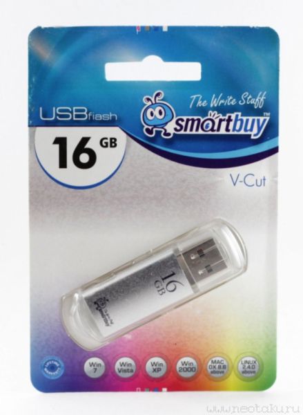 Флешка SmartBuy V-Cut 16Gb Silver